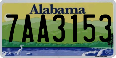 AL license plate 7AA3153