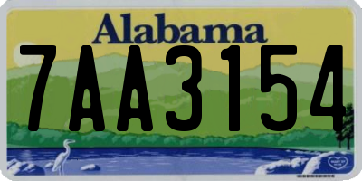 AL license plate 7AA3154