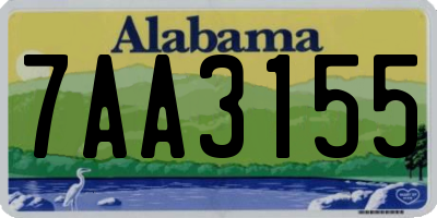 AL license plate 7AA3155