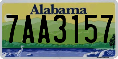 AL license plate 7AA3157