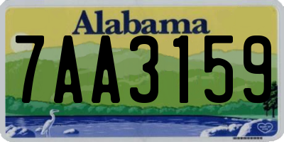 AL license plate 7AA3159