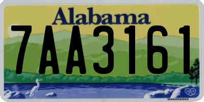 AL license plate 7AA3161