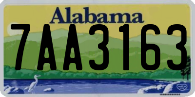 AL license plate 7AA3163