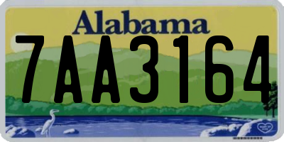 AL license plate 7AA3164