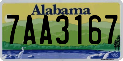 AL license plate 7AA3167
