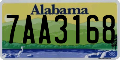 AL license plate 7AA3168