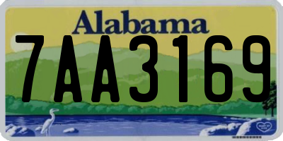 AL license plate 7AA3169
