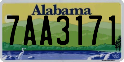 AL license plate 7AA3171