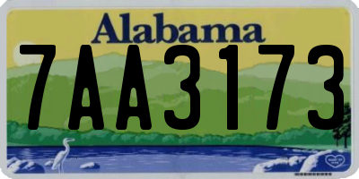 AL license plate 7AA3173
