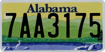 AL license plate 7AA3175