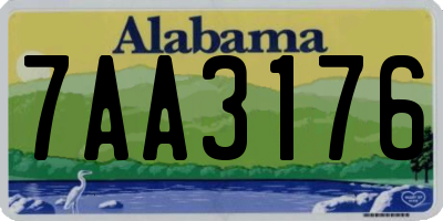 AL license plate 7AA3176