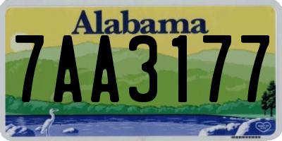AL license plate 7AA3177