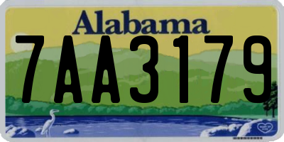 AL license plate 7AA3179