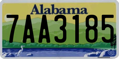 AL license plate 7AA3185