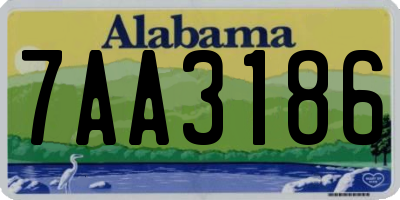 AL license plate 7AA3186