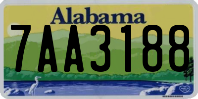 AL license plate 7AA3188