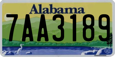 AL license plate 7AA3189