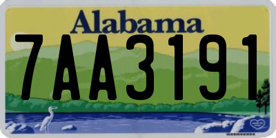 AL license plate 7AA3191