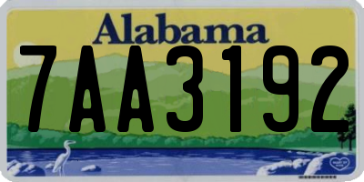 AL license plate 7AA3192