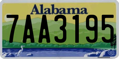 AL license plate 7AA3195