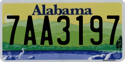 AL license plate 7AA3197