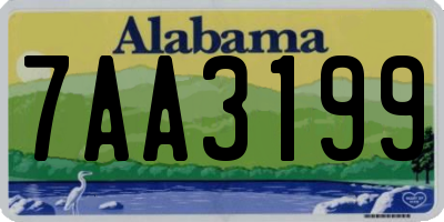 AL license plate 7AA3199