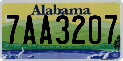 AL license plate 7AA3207