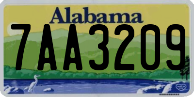 AL license plate 7AA3209