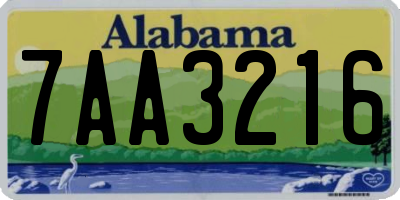 AL license plate 7AA3216