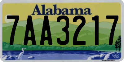 AL license plate 7AA3217
