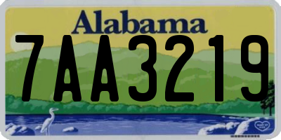 AL license plate 7AA3219