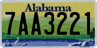 AL license plate 7AA3221
