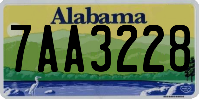 AL license plate 7AA3228