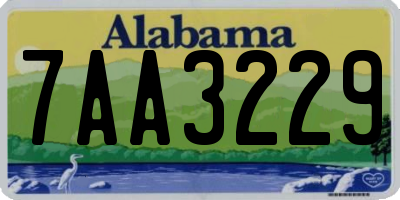 AL license plate 7AA3229