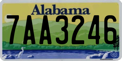 AL license plate 7AA3246