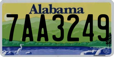AL license plate 7AA3249