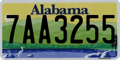 AL license plate 7AA3255