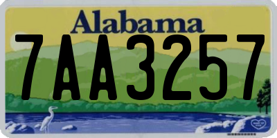 AL license plate 7AA3257