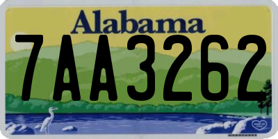 AL license plate 7AA3262