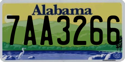 AL license plate 7AA3266