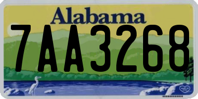 AL license plate 7AA3268