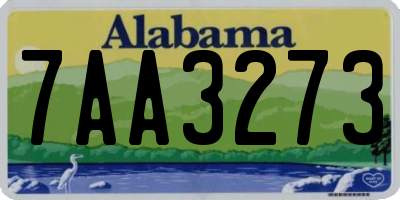 AL license plate 7AA3273