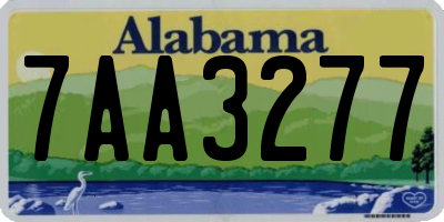AL license plate 7AA3277
