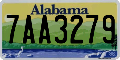 AL license plate 7AA3279