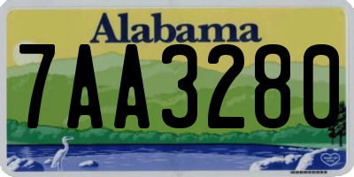 AL license plate 7AA3280