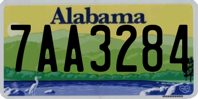 AL license plate 7AA3284