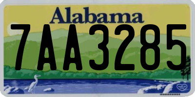 AL license plate 7AA3285