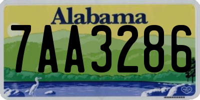 AL license plate 7AA3286