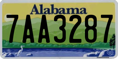AL license plate 7AA3287