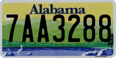 AL license plate 7AA3288